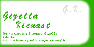 gizella kienast business card